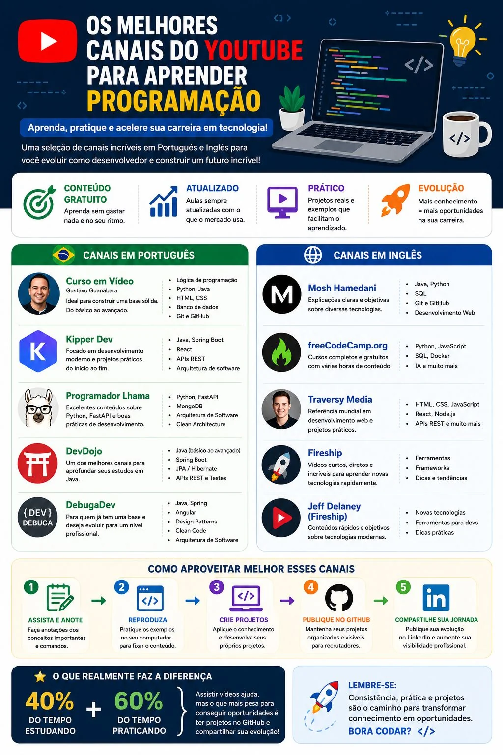 Melhores canais do YouTube para programação