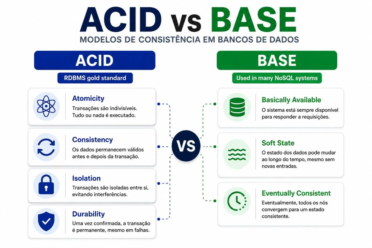 ACID vs BASE: consistência e disponibilidade